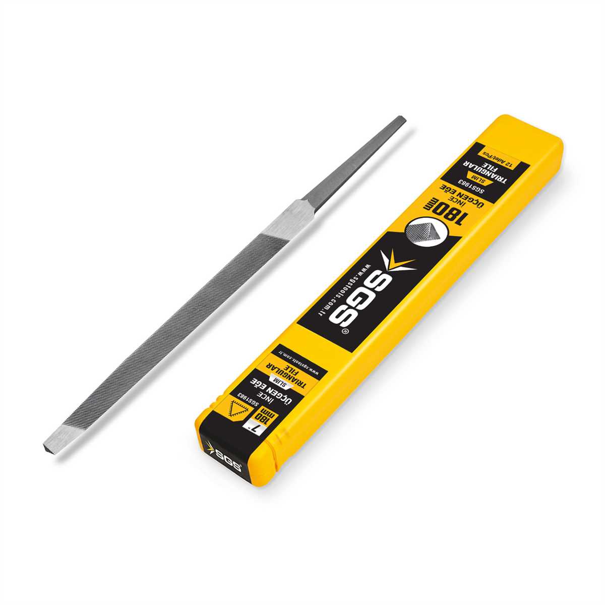 ÜÇGEN EĞE SLIM İNCE DİŞ 180 MM 7''